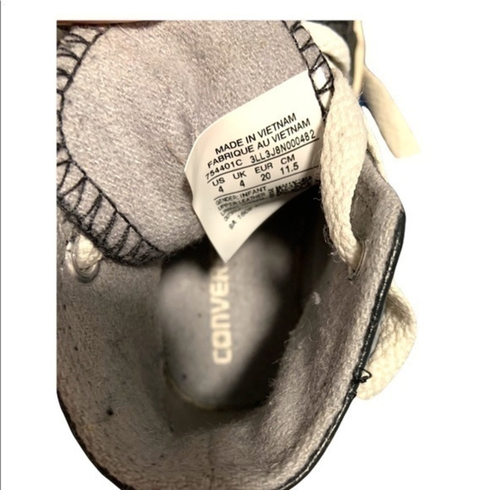 Converse Chuck Taylor All Star Hi Toddler's Shoes Black/Egret/Egret 754401c - Picture 14 of 16